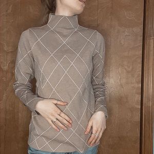 Beige turtleneck